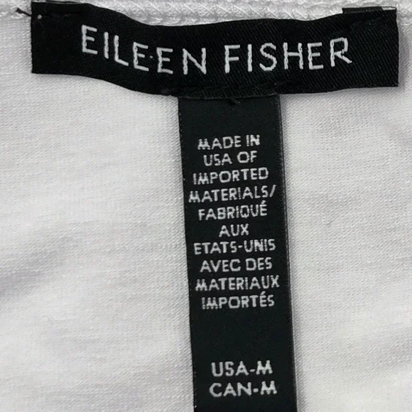 Eileen Fisher Viscose Stretch Short Sleeve White T-Shirt Crew Neck Womens M - Picture 6 of 11